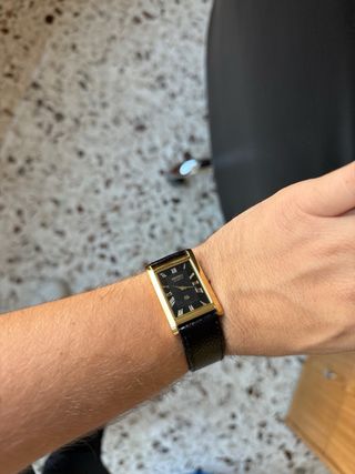 Orologio Seiko Tank Rettangolare Oro Nero