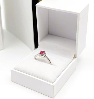 Anillo Plata con Rubí Natural Mujer