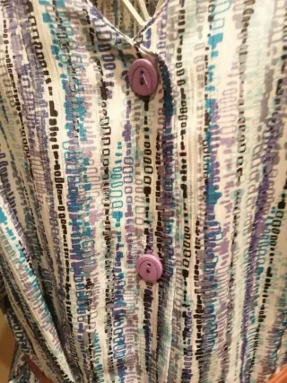 Vestido estampado rayas morado