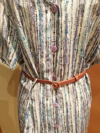 Vestido estampado rayas morado