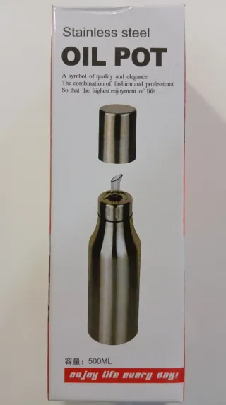 Botella de aceite de acero inoxidable Novata