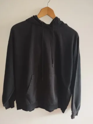 Sudadera Stradivarius Negra Mujer