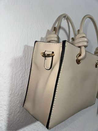 Bolso oso Blanco y Dorado