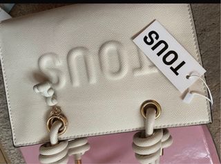 Bolso oso Blanco y Dorado