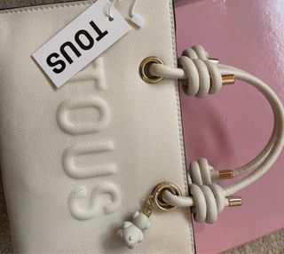 Bolso oso Blanco y Dorado