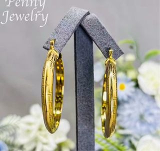 Pendientes Aro Bañados en Oro 18k