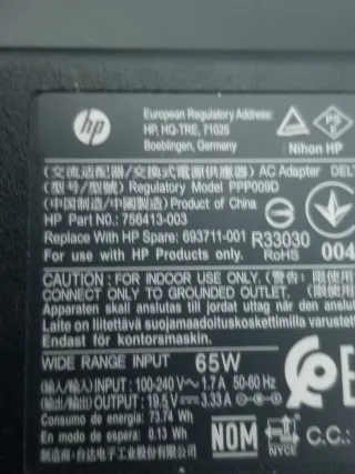 Cargador HP 65W PPP009D Original