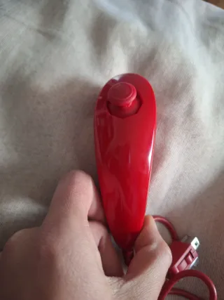 Controller Nunchuk Wii Rosso Originale Nintendo