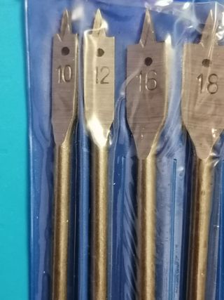 Brocas Planas Madera 6 Piezas