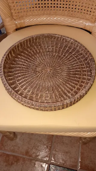 Set Aperitivos Cerámica y Mimbre