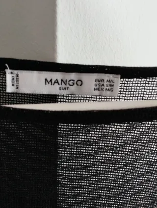 Poncho Mango Negro Talla M