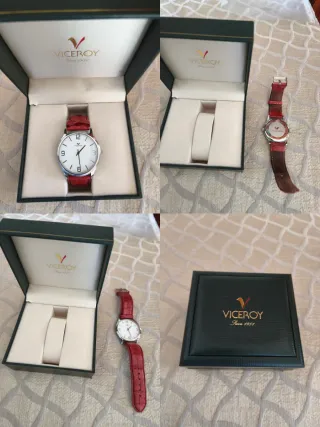 Reloj Viceroy Esfera Blanca Correa Roja