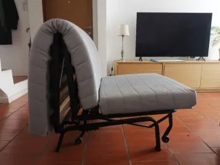 Sofá Cama Plegable Gris