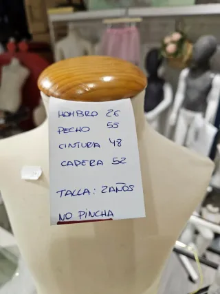 Busto infantil talla 2 años