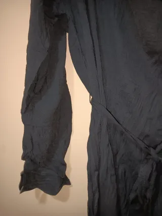 Vestito Midi Zara Nero Scollo Morbido Taglia M