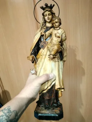 Figura Religiosa Virgen y Niño