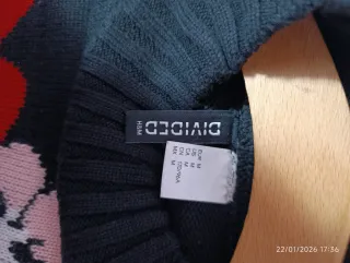 Jersey negro flores multicolor