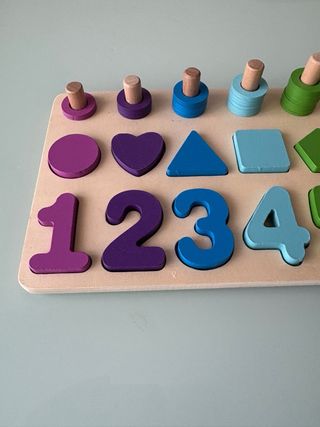 Puzzle Números y Formas Madera