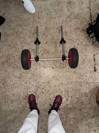 Kayak 2 plazas azul sirve para pesca y disfrute