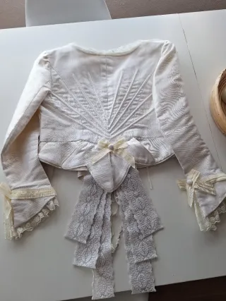 Corpiño de fallera blanco y dorado