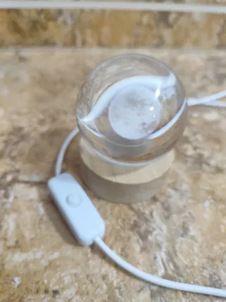 Lámpara Esfera Cristal 3D LED Noche