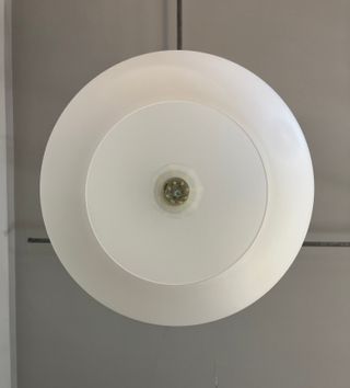Lampadario sfera vetro D.30 bianco