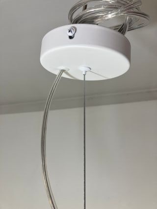 Lampadario sfera vetro D.30 bianco