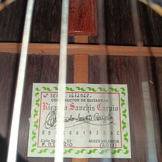 Guitarra Flamenca Ricardo Sanchís Carpio F RSC RIO
