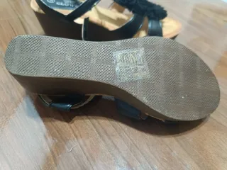 Sandalias cuña negras talla 36