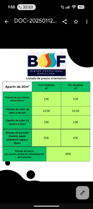 Pintor Profesional económico Barcelona