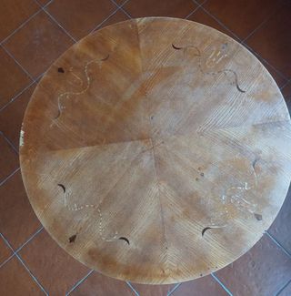 Tavolo in olmo intarsi di palissandro anni '30