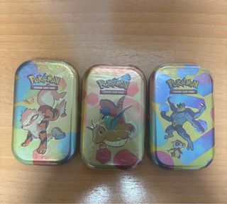 3 MINI TIN Latas Pokémon 151