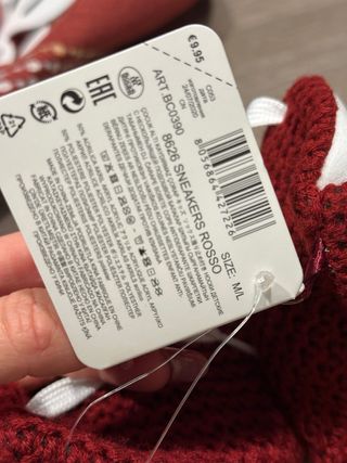 Pantofole Calzedonia Rosse e Bianche