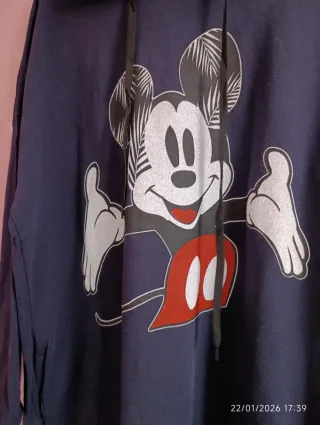 Sudadera Larga Mujer Mickey Mouse Azul