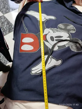 Sudadera Larga Mujer Mickey Mouse Azul