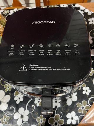 Freidora de aire negra