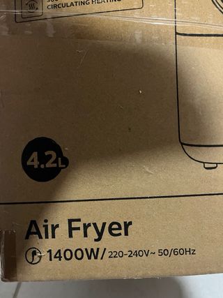 Freidora de aire negra