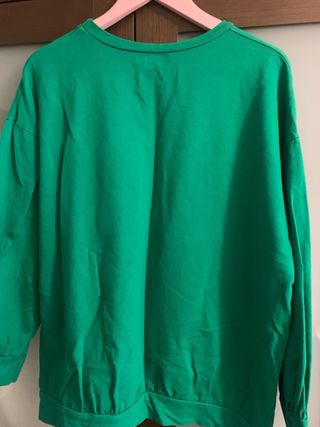 Sudadera Mickey Mouse LOVE Verde Mujer