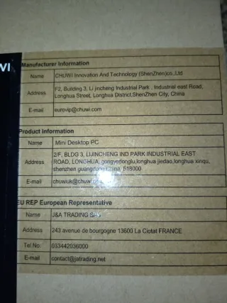 Mini PC Chuwi Blanco Nuevo