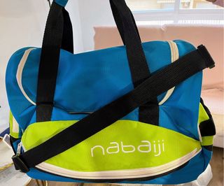 Bolsa deportiva Nabaiji azul/lima 43x30x24
