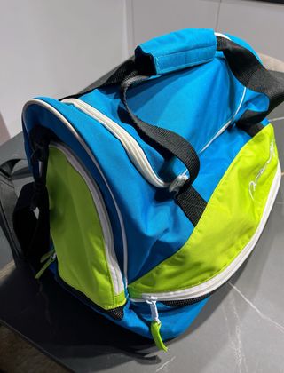 Bolsa deportiva Nabaiji azul/lima 43x30x24
