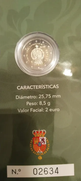 2 euro commemorativa Spagna 2018 Proof PP