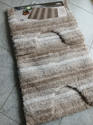 Tris Tappeti Bagno Marrone Beige