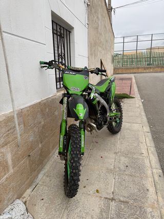 Moto de Cross Verde KFX