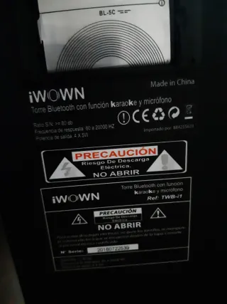 5 Torres de Sonido Altavoces Negro