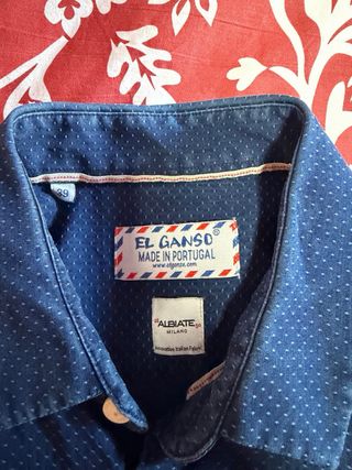 Camisa El Ganso azul estampada