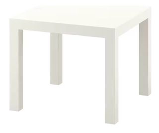 Mesa LACK Ikea blanca desgastada