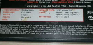 Monkey Shines Esperimento nel Terrore DVD