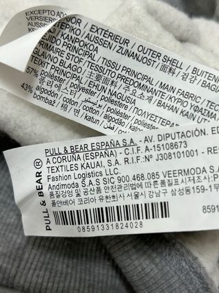 Pull&Bear Sudadera chica Gris Talla S