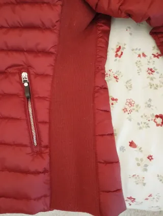 Anorak acolchado mujer rojo